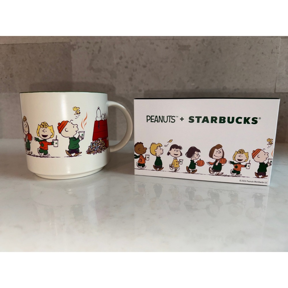 Starbucks Collectible Peanuts Snoopy Charlie Brown Fall 2026 Ceramic w Box